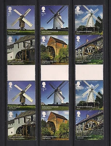 2017 GB QE2 ROYAL MAIL MULINI A VENTO E MULINI AD ACQUA FRANCOBOLLI COMMEMORATIVI GRONDAIA COPPIE - Foto 1 di 1