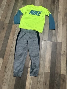 Nike Dri Fit Boys Outfit Set Joggers Shirt Size 5/6 New - Picture 1 of 6