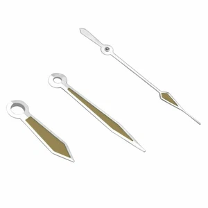 DIRTY YELLOW SWORD WATCH HANDS FOR SEAMSTER/ MILSUB FOR MOD SEIKO 7S26 NH35 NH36 - Picture 1 of 1