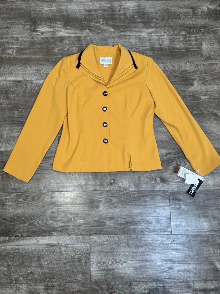 NUEVO CON ETIQUETAS JULIAN TAYLOR MUJER AMARILLO 2 PIEZAS PANTALÓN TRAJE TALLA 12 AMARILLO NEGRO Foto 1 de 4