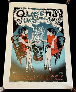 Queens of the Stone Age Calgary Canada Justin Hampton Poster QOTSA Kyuss 5/3/08 - Picture 1 of 11
