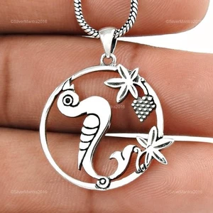 Pendant Bird 925 Solid Sterling Silver Handmade Indian Jewelry C52 - Picture 1 of 4