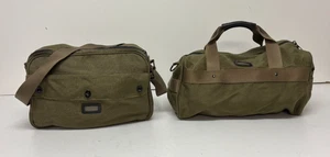 Vintage Andiamo Valoroso Green Nylon Duffel & Soft Sided Shoulder Carry On Bags - Picture 1 of 18