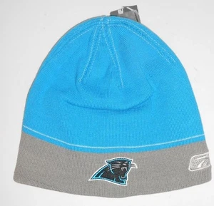 Vintage NOS New Carolina Panthers Blue/Gray Reebok Sideline Beanie Hat S235 - Picture 1 of 3