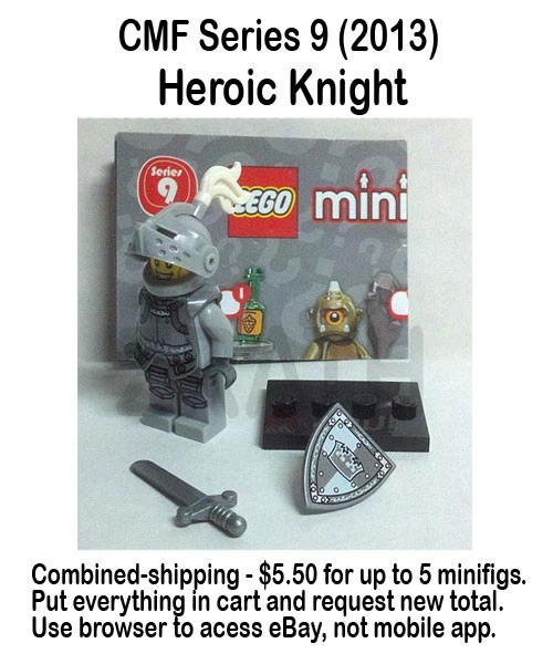 LEGO 71000 Serie 9 CMF Caballero Heroico Minifigura 2013 Completo Envío Combinado Foto 1 de 1
