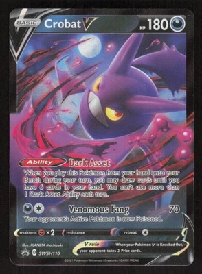 2021 SWSH SWORD & SHIELD PROMO CARDS CROBAT V SWSH110 MINT PROMO POKEMON - Image 1 of 2