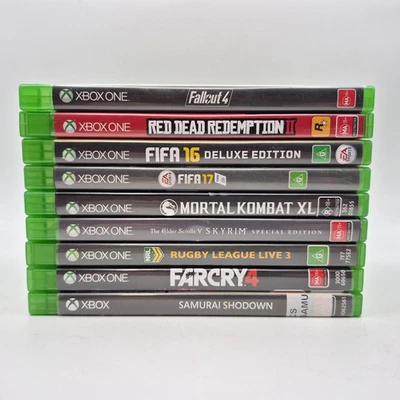 Xbox One 9 Video Game Bundle PAL - RDR 2 & Mortal Kombat, Fallout 4 + More - Image 1 of 4