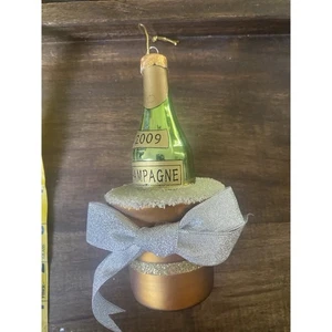 Weihnachtsschmuck aus mundgeblasenem Glas 2009 Champagner im Eimer - Bild 1 von 4