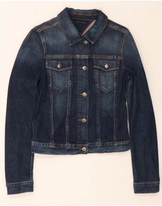 TOMMY HILFIGER Womens Denim Jacket US 6 Medium Blue Cotton CA10 - Picture 1 of 3