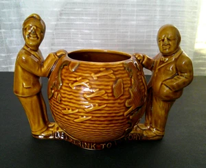 Wade Heath Ceramic FDR Churchill Loving Cup (1940s) Lets Drink to Victory/Peace - Picture 1 of 9