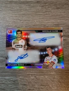 2024-25 Topps Chrome Bundesliga Benjamin Sesko / Miroslav Klose Dual Auto #/100 - Picture 1 of 2