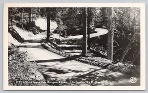 RPPC Hairpin Turns Oregon Caves Highway OR Sawyer Photo Vtg Real Photo Postcard - Picture 1 of 2