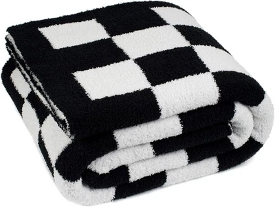 Manta a Cuadros Carriediosa 60" X 80" X 80", Cuadros - Negro/Blanco Foto 1 de 4