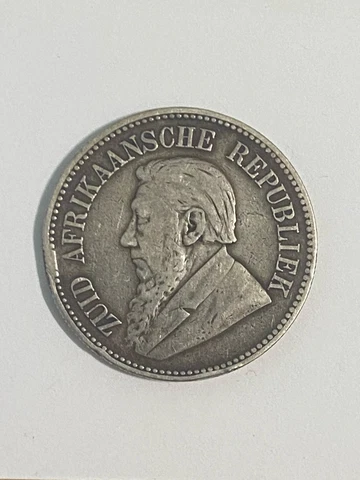 1896 South Africa 2 1/2 Shillings Silver Coin Cover