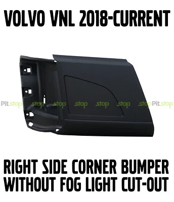 Volvo VNL NEW 2018 2019 2020 Corner Bumper Right Side WITHOUT Fog Light Cut-out  Foto 1 de 2