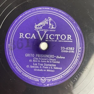 10" 78 RPM-Los Tres Diamantes-No Dejes Que Te Olvide/Grito Prisionero/23-6382 - Picture 1 of 4