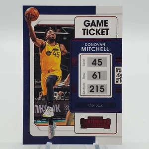 2021-22 Panini Contenders Game Ticket Red Foil #41 Donovan Mitchell Utah Jazz - Bild 1 von 2