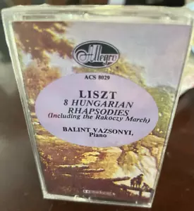 Liszt 8 Hungarian Rhapsodies including the Rakoczy March Cassette New Sealed - Foto 1 di 2