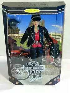 1997 LIMITED ED 1ST FIRST HARLEY DAVIDSON Blonde BARBIE DOLL Mattel #17692 NRFB - Bild 1 von 11