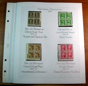 US Plate Block Stamp Scott# 704-715 Washington Bicentennial 1932 Mint(NOTE) L706 - Picture 1 of 3