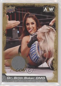 2022 Upper Deck AEW All Elite Wrestling Gold Mat Relics Britt Baker Dr #64