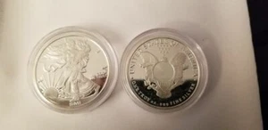 1 Feinunze .999 Feinsilber "WALKING LIBERTY" Medaille Sunshine Mint in Kapsel. - Bild 1 von 1