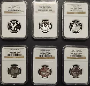 USA 2009-S Silver Proof Statehood Quarter Set NGC PF70UC - Picture 1 of 8