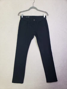 Armani Exchange Men Jeans 31 Black Cotton Blend Straight Slim Ankle Denim 29x30 - Picture 1 of 22