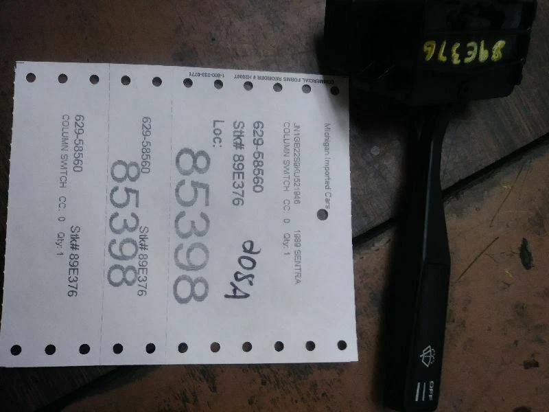 Interruptor de columna limpiaparabrisas VIN 3er dígito construido en México se adapta a 87-93 SENTRA 100511 Foto 1 de 1