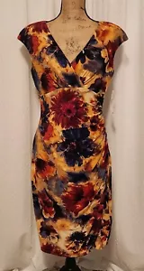 Lauren Ralph Lauren Women's 10 Fall Mul Raisin Sleeveless Sheath Dress NEW - Picture 1 of 9