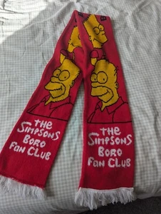 The Simpsons Boro Fan Club Scarfe Football Supporters Rare Vintage Middlesbrough - Bild 1 von 1