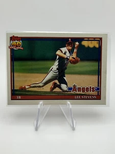 1991 Topps #648 Lee Stevens California Angels MLB Baseballkarte - Bild 1 von 2