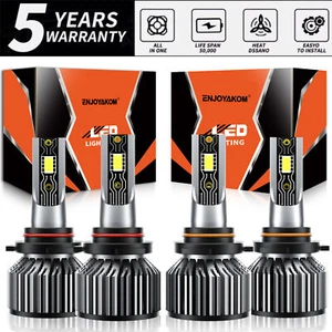 9006 9005 LED Headlight Bulbs Kit High Low Beam Combo Super Bright White 4 Pack - Bild 1 von 12