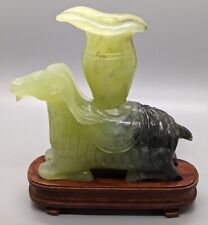 Incredible Jade Ram Incense Burner / Holder With Stand & Fitted Canteen