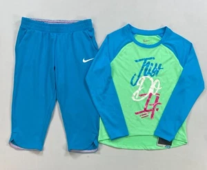 Girl's Youth Nike Long Sleeve Shirt and Athletic Pants Set SLIGHT DEFECT NEW - Picture 1 of 4