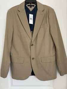 NWT Tommy Hilfiger Men's Modern Fit Sport Coat Khaki Blazer 100% Cotton - Picture 1 of 8