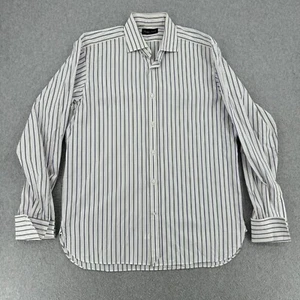 Ralph Lauren Purple Label Shirt Men's 16 White Purple Stripe French Cuff Italy - Picture 1 of 9
