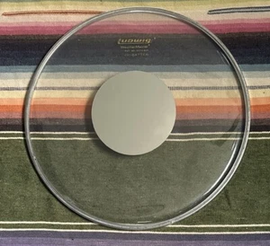 Cabezal de tambor de punto plateado transparente Ludwig WeatherMaster 13"" años 70 de lote antiguo transparente (S144+4) - Imagen 1 de 5