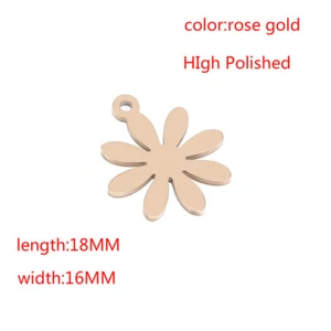 Newest 4 Colors Stainless Steel Flower Charms Daisy Pendent for Jewelry Making - Picture 1 of 11