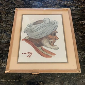 H.Hans Kleiss Original Watercolor Signed Art Painting Portrait Muslim Man Turban - Picture 1 of 8