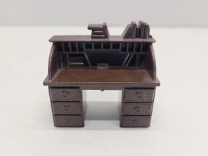 Vintage 1950s Marx Western Town Roy Rogers Dollhouse Furniture Antique Desk Book - Picture 1 of 15