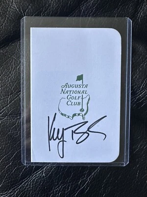 Tarjeta de puntuación nacional Beckett Masters Augusta firmada por Keegan Bradley #1 Foto 1 de 3