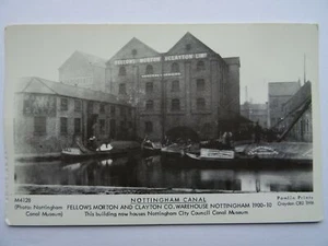 Nottingham Canal FELLOWS MORETON & CLAYTON CO. c1900 RP Postcard by Pamlin Repro - Picture 1 of 2