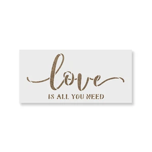 Love Is All You Need Stencil - Durable & Reusable Mylar Stencils - Picture 1 of 5