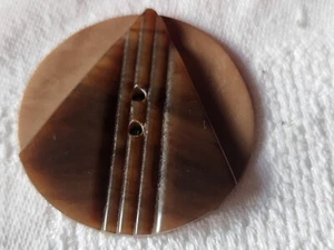 Gros boutons anciens art deco bmatiere bicolore 4 cm ref 2401 - Foto 1 di 5