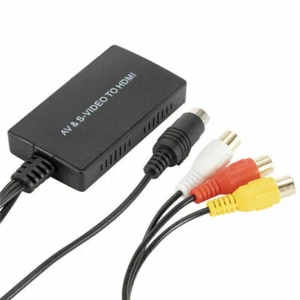 HDTV DVD S-Video To HDMI Converter AV To HDMI Adapter RCA Conver RCA Conver F6V! - Bild 1 von 8