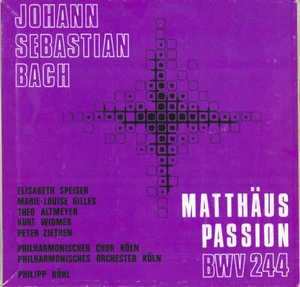 3LP Box Private BACH St. Matthew Passion ROHL SPEISER GILLES ALTMEYER 1972 LIVE - Picture 1 of 2