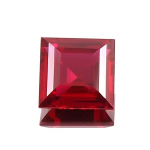 AAA 10 MM Mozambique Blood Red Ruby Loose Princes Cut Gemstone Natural Ruby Cut - Picture 1 of 4