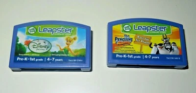 LeapFrog Leapster The Penguins of Madagascar & Disney Fairies Learning Games - Image 1 of 3