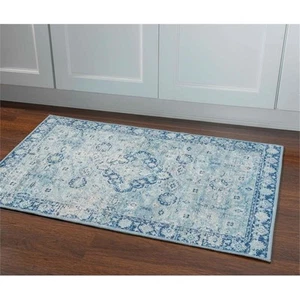 Linon Eclipse Clamber Woven Polyester 2'2"x3'2" Rug in Blue - Picture 1 of 6